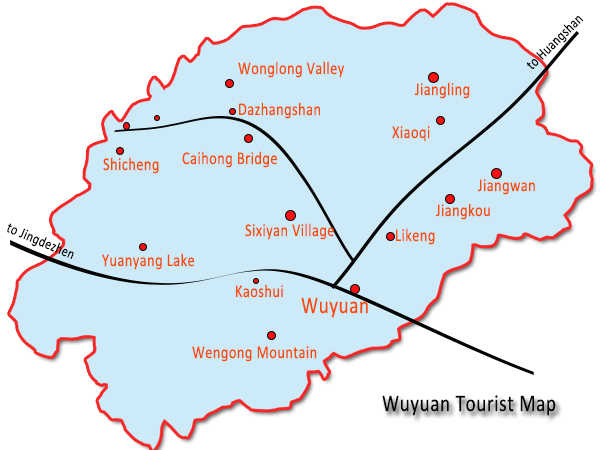 wuyuan tourist map-plan a trip to Wuyuan