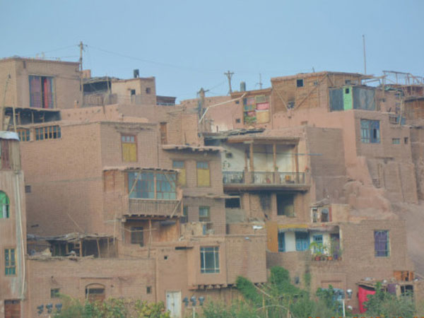 High platform local-style dwelling houses