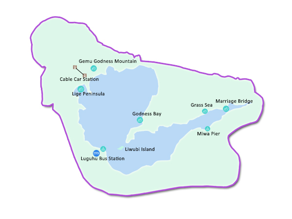 Lugu Lake tourist map