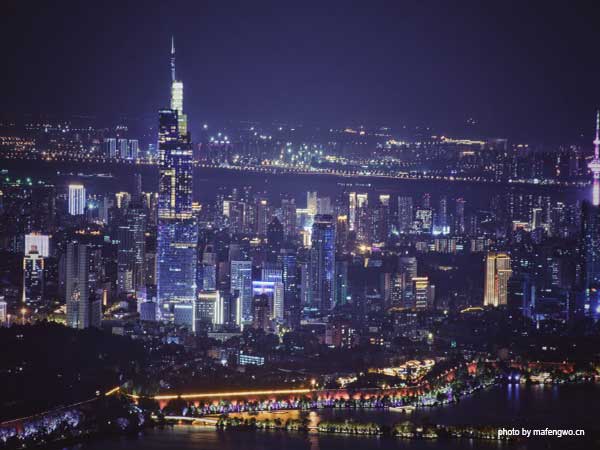 the Night View on Purple Mountain