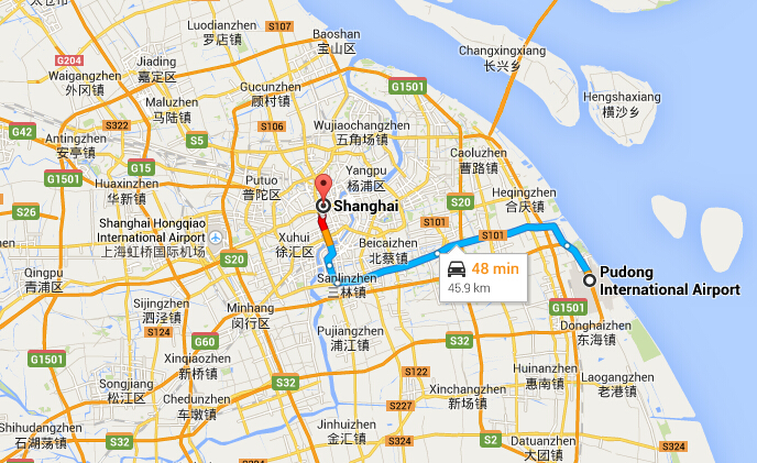 Transfer from Pudong Airport to Shanghai Downtown