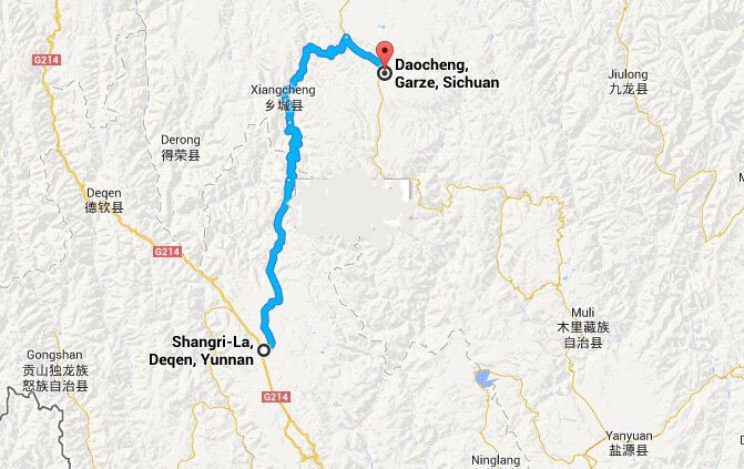 Travel from Shangrila to Daocheng Travel from Shangrila to Daocheng