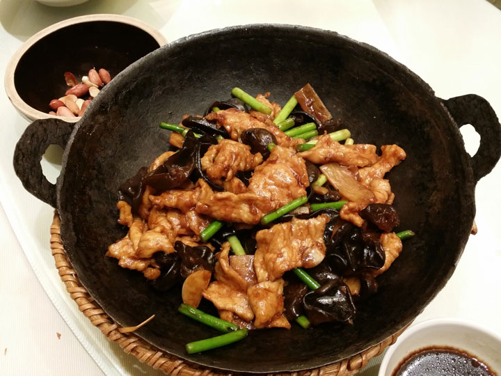 fried boiled pork