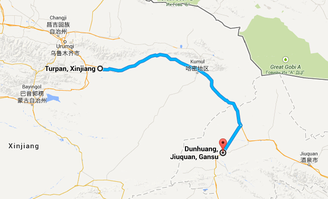 Travel from Turpan to Dunhuang Travel from Turpan to Dunhuang