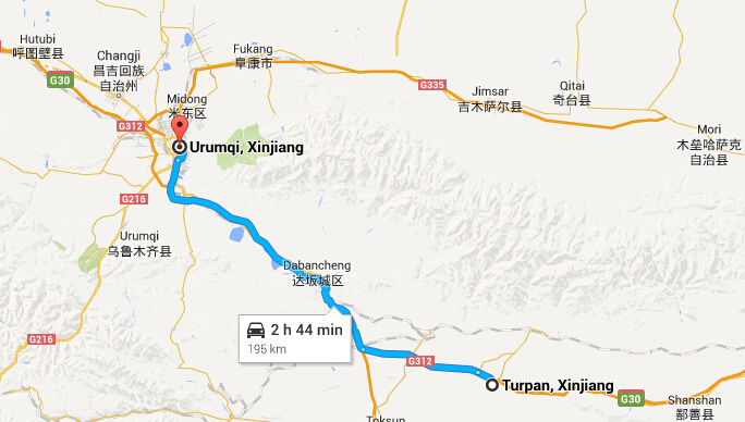 Travel from Turpan to Urumqi Travel from Turpan to Urumqi