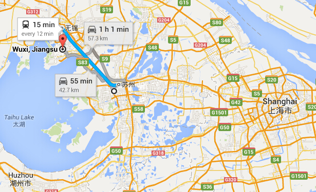 How to get to Wuxi from Suzhou