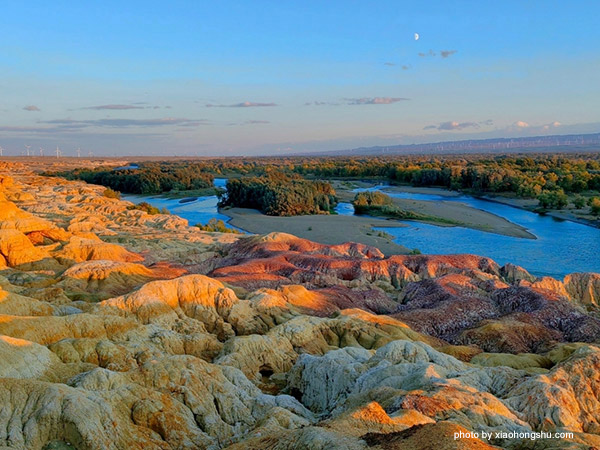 Rainbow Beach: Yardang Landform and Oasis