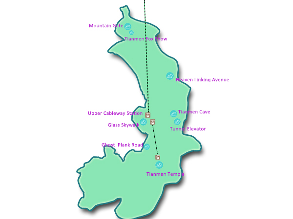 Tianmen Mountain Tourist Map
