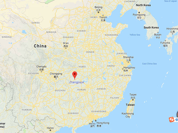 Zhangjiajie Location