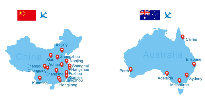 Australia to China non-stop flights Australia to China non-stop flights