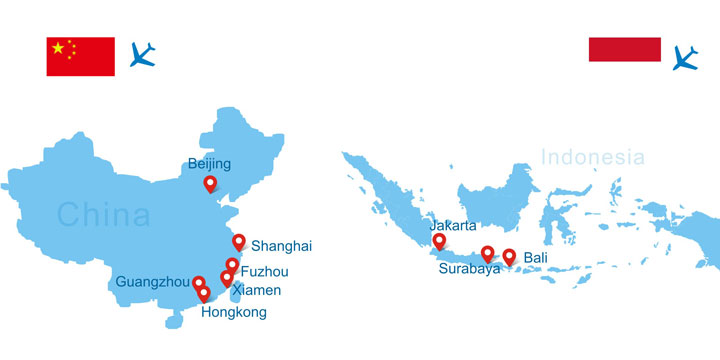 Indonesia China direct flight