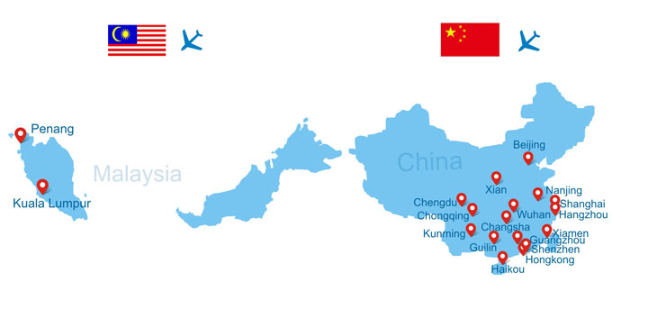 Malaysia to China direct flights Malaysia to China direct flights
