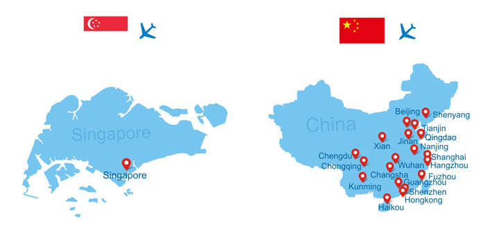 Singapore to China direct flights Singapore to China direct flights
