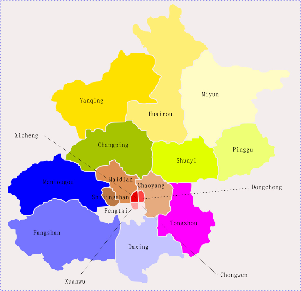 Beijing District Map