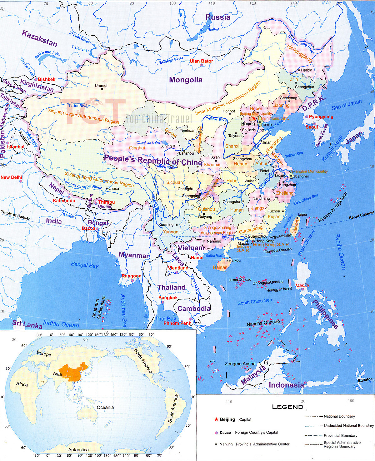 Adminstrative division map of China