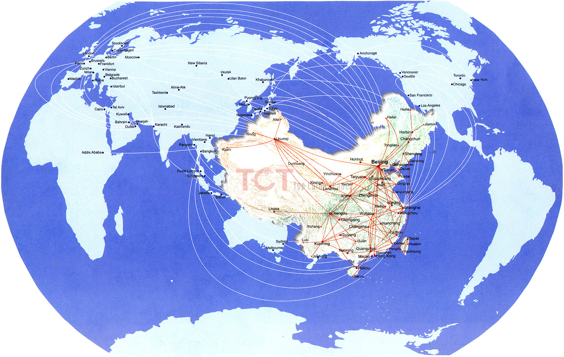 Aviation map of China