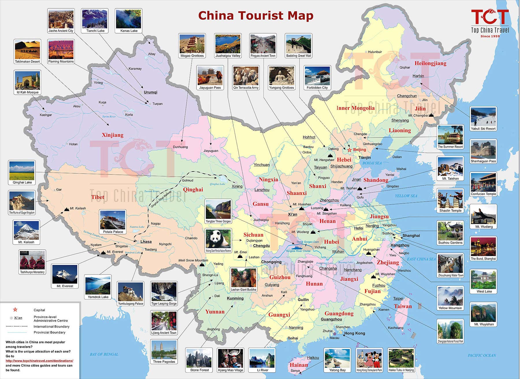 China Tourist Map