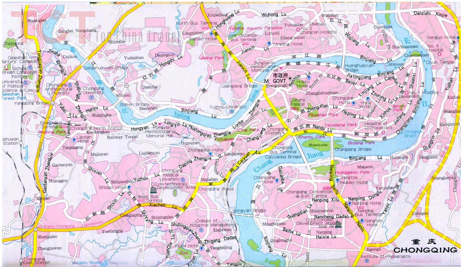 Chongqing City Map