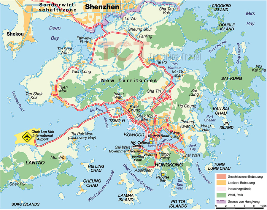 Hong Kong District Map