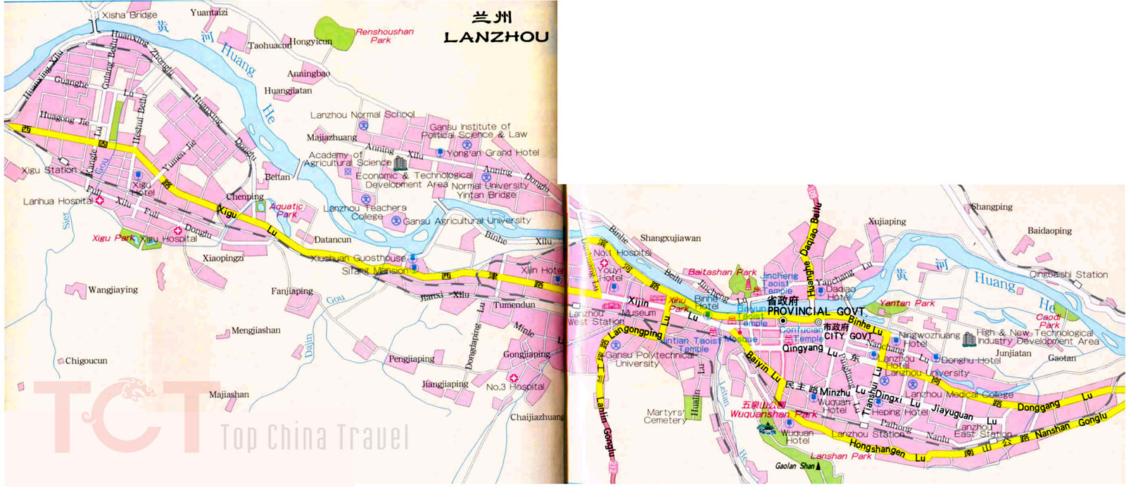 Lanzhou Map