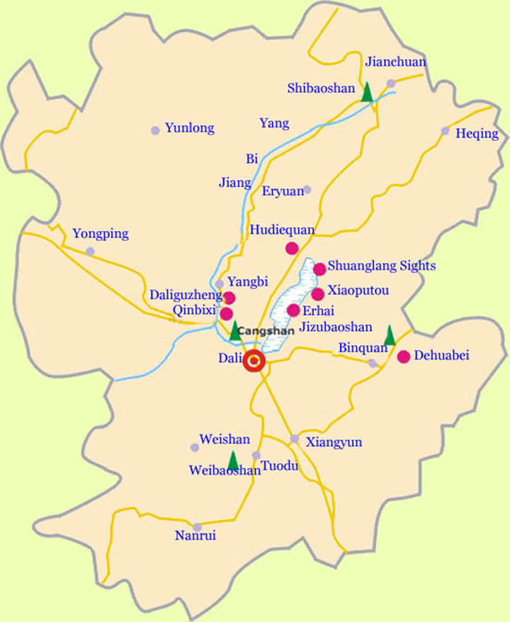 Map of Dali