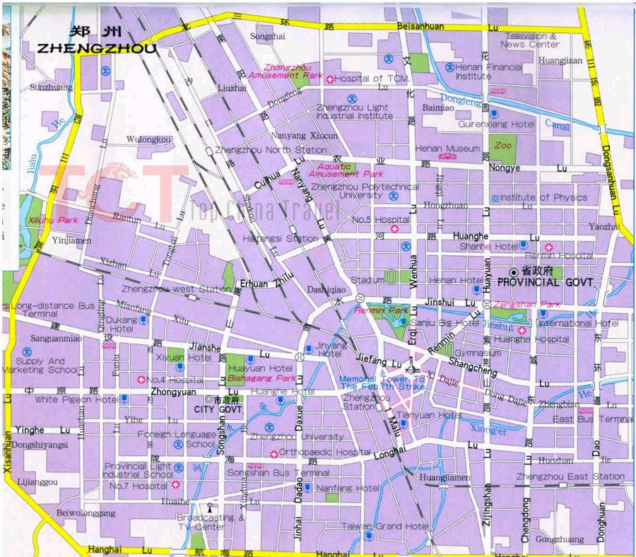 Zhengzhou City Map