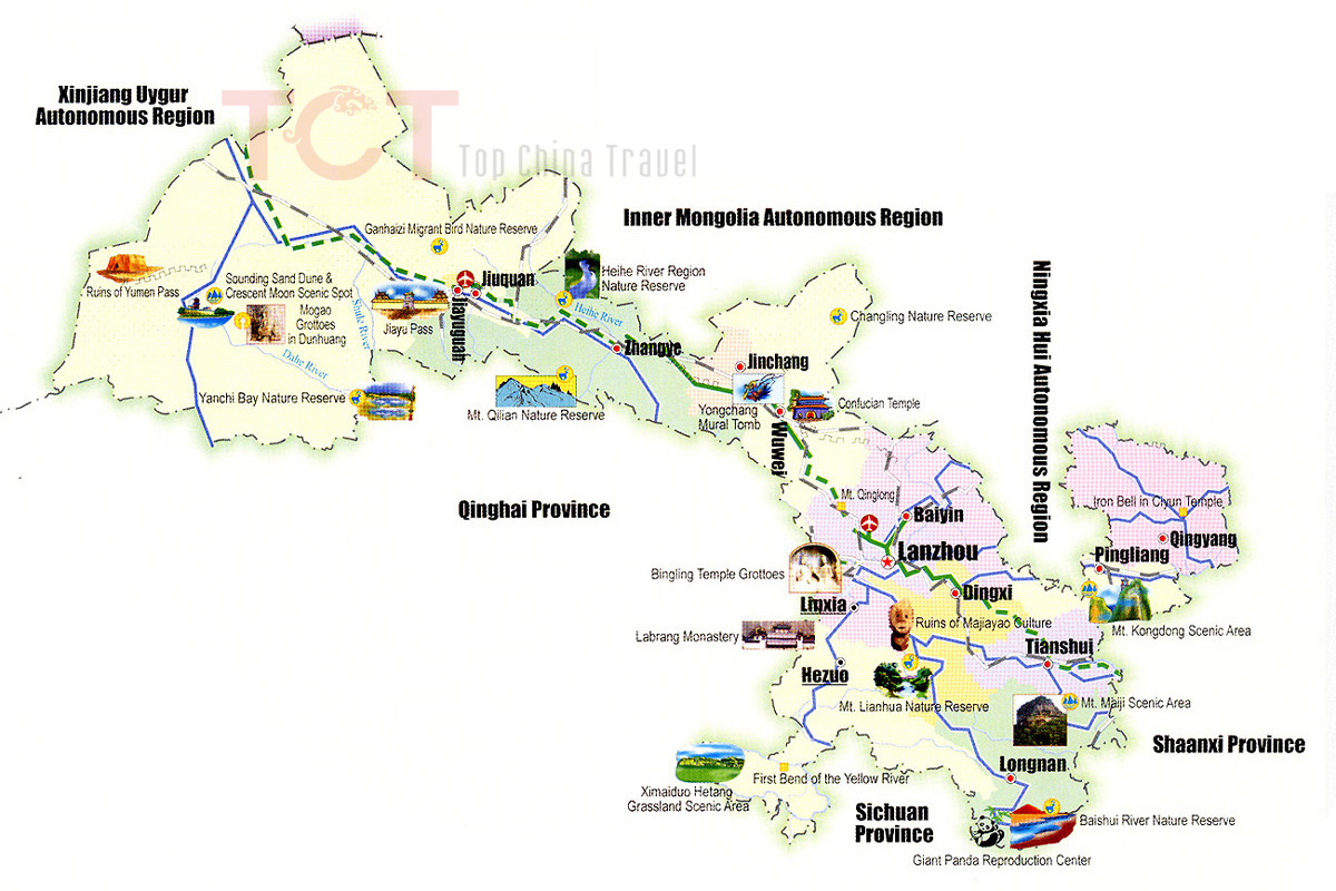 Gansu Map