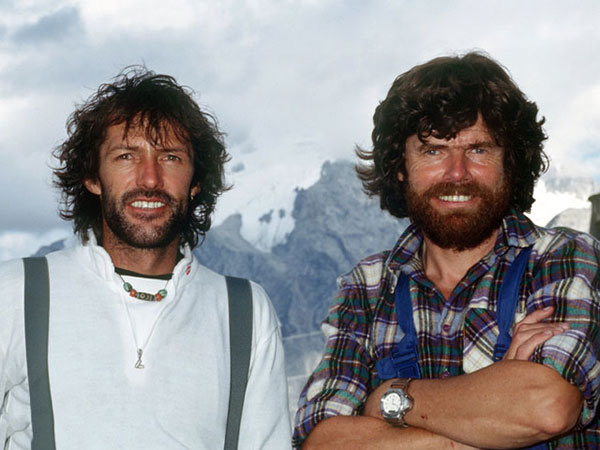 Hans Kammerlander with Reinhold Messner Hans Kammerlander with Reinhold Messner