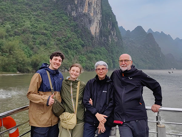 Our clients on Li River Cruise