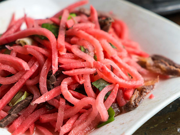 Acid Turnip Fried Yak Meat 