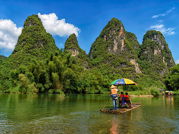 Take the bamboo raft