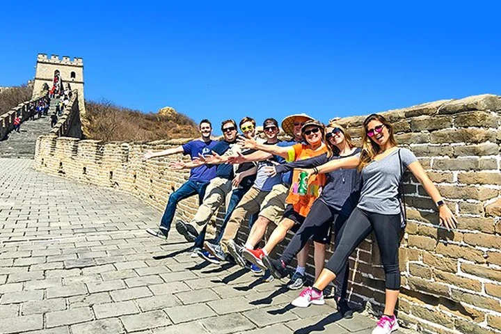 Travelers enjoying the Great Wall in Beijing