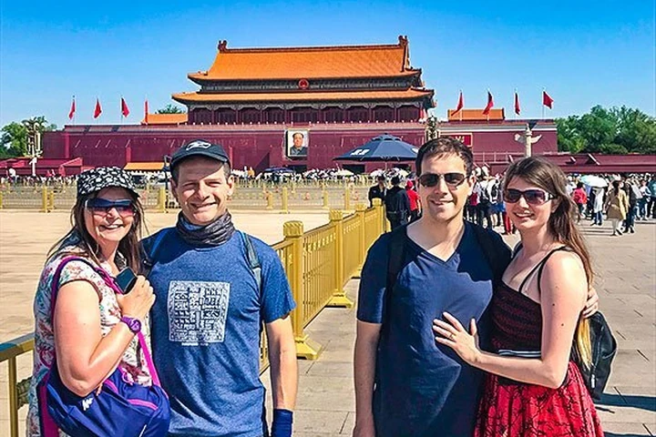 Travelers at Tiananmen in Beijing