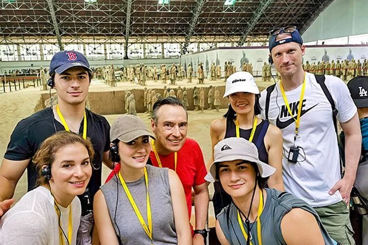 Travelers visiting the Terracotta Army in Xian