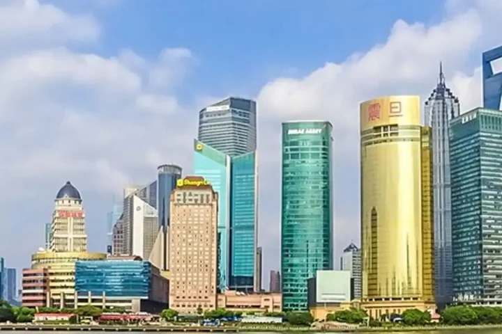 Shanghai skyline on the Huangpu River