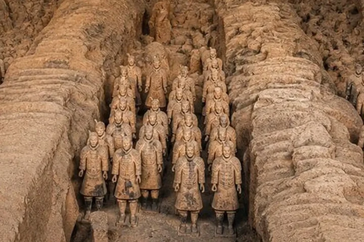 Terracotta Warriors in the museum in Xian